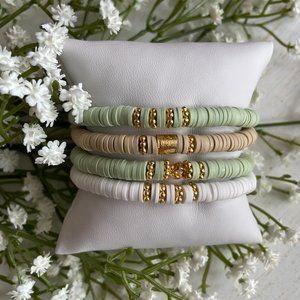Clay beads set of 4